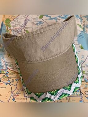 Handmade ‘Mountains’ Seed Bead Visor - 4 colors